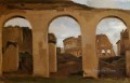 ローマ コンスタンティヌス大聖堂のアーチを通して見たコロッセオ 外光 ロマン主義 ジャン・バティスト・カミーユ・コロー